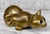 Mid-Century Modern Vintage 11" Traditional Brass Crouching Blue Eye Cat Sculpture For Sale - Image 3 of 10