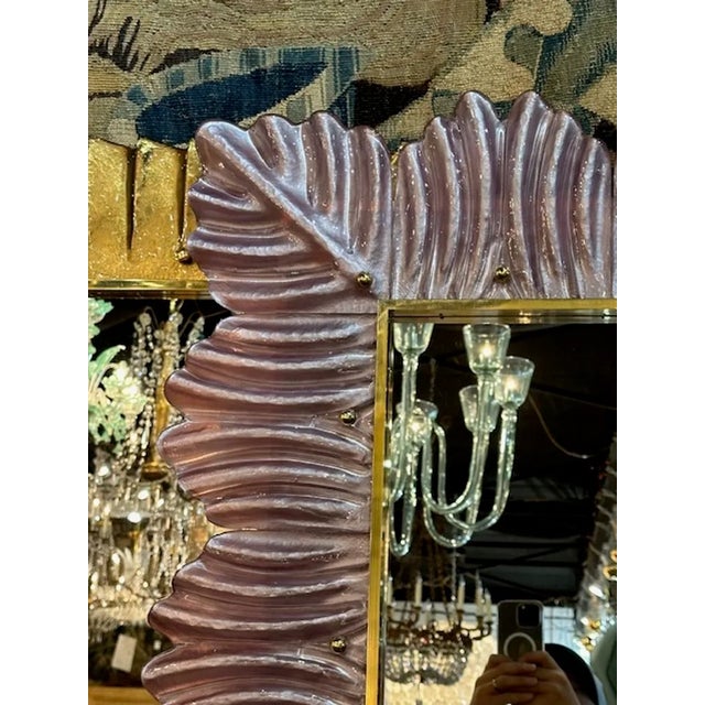 Modern Murano Lavender Blown Glass Chandelier For Sale - Image 3 of 6