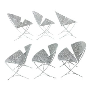 Mid 20th Century Set of Six "Orange Slice" Chairs by Maurizio Tempestini, Professionally Restored For Sale