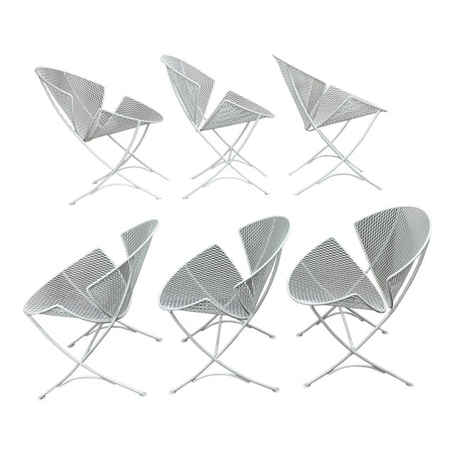 Mid 20th Century Set of Six "Orange Slice" Chairs by Maurizio Tempestini, Professionally Restored For Sale