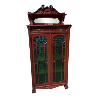 Antique Art Nouveau Jugendstil Showcase, 1900 For Sale