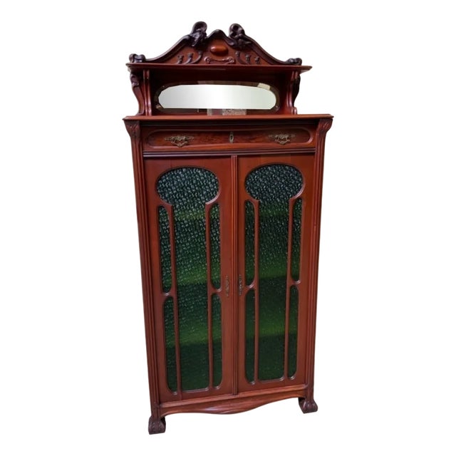 Antique Art Nouveau Jugendstil Showcase, 1900 For Sale