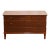 Deco Style Danish Petite Chest of Drawers With Brass Hardware and Carved Legs, C. 1950s For Sale