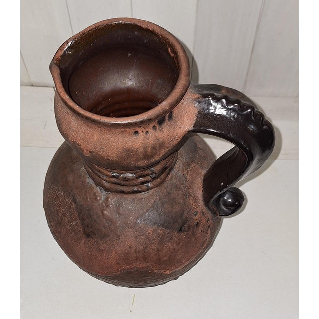 Vintage Ceramic Handled Jug Vase, 1970s For Sale - Image 3 of 5