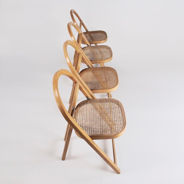 1970s Arca Folding Chairs by Gigi Sabadin for Crassevig, 1970, Set of 4 For Sale - Image 5 of 13