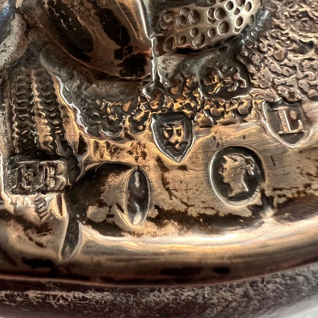 1886 English Frederick Brasted Sterling Silver Dressing Table Mirror For Sale - Image 9 of 12