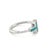 Metal Tiffany & Co. Diamond & Turquoise 18k White Gold T Wire Ring - Size 6 For Sale - Image 7 of 8