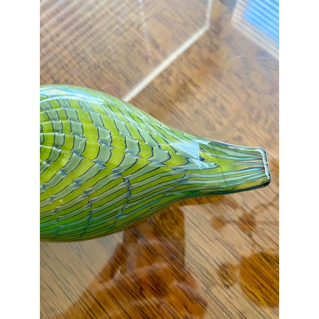 Oiva Toikka Iittala Teal Glass Bird For Sale In Las Vegas - Image 6 of 10