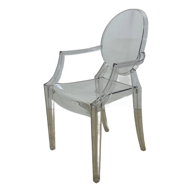 Philippe Starck Louis Ghost Arm Chair in Crystal for Kartell For Sale