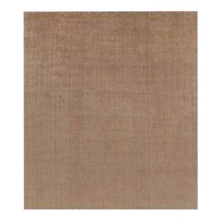 Rug & Kilim’s Oversized Contemporary Textural Rug in Beige-Brown Tones - 14x16 For Sale