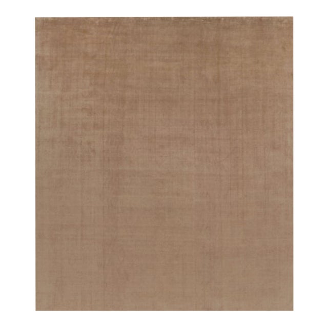 Rug & Kilim’s Oversized Contemporary Textural Rug in Beige-Brown Tones - 14x16 For Sale