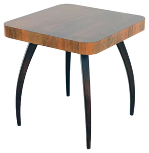 Walnut Spider Table H259 by Jindřich Halabala, 1950s
