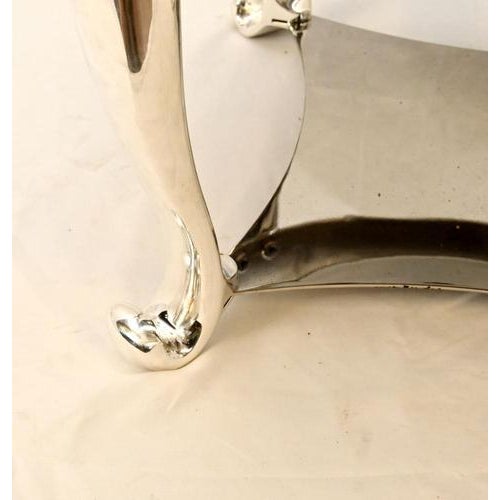 Stylish vintage Sheffield silver-plated serving tureen / chafing dish with domed lid and stand. Made in Sheffield, England...