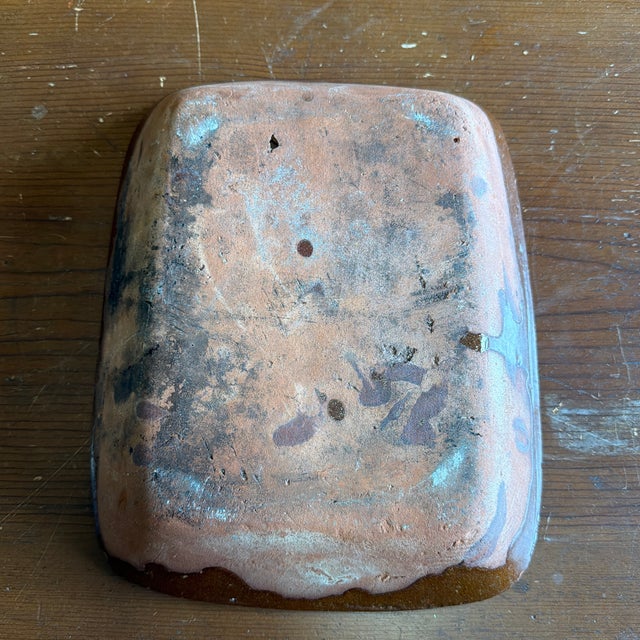 Antique English Slipware Decorated Redware Divided Dish, 19th Century For Sale - Image 6 of 12