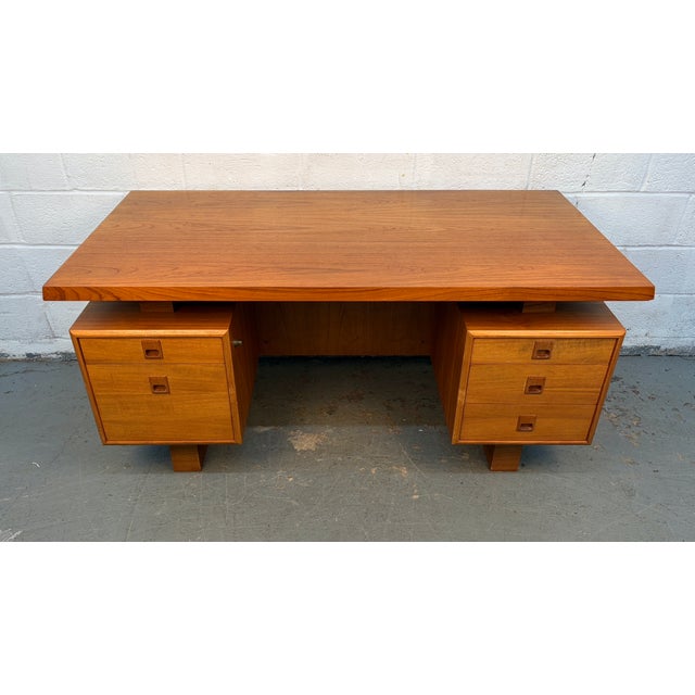 Mid-Century Modern Mid 20th Century Teak Desk by Mobican of Canada For Sale - Image 3 of 17