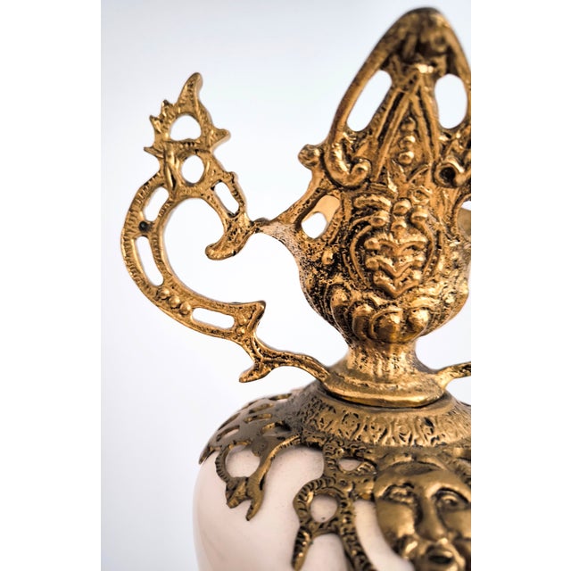 French Porcelain and Bronze Vase From the 1950s For Sale - Image 4 of 10