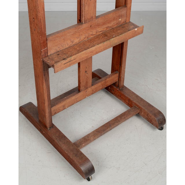 Adjustable French Oak Painter's Easel, Circa 1900s For Sale - Image 10 of 11