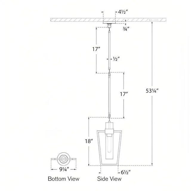 Modern Ian K. Fowler for Visual Comfort Signature Presidio Petite Caged Pendant in Bronze with White Glass For Sale - Image 3 of 3