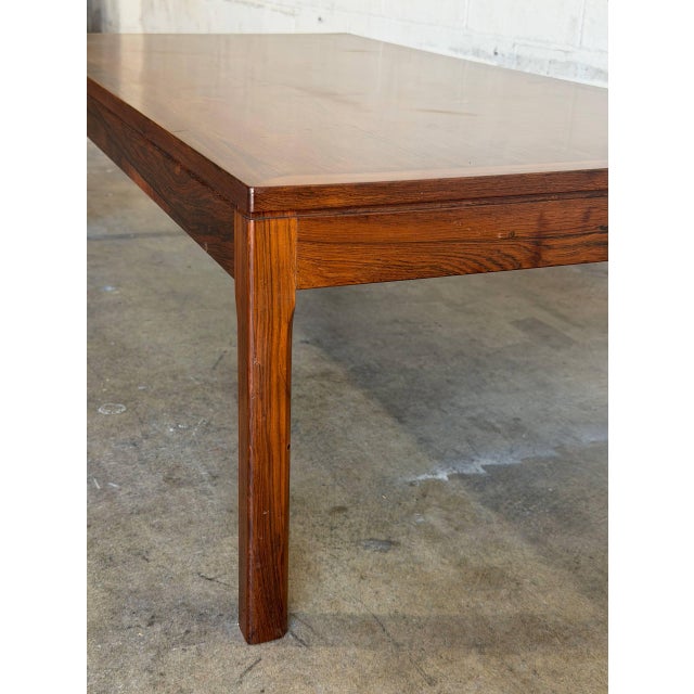 Brown Vintage Danish Rosewood Coffee Table - Mid Century Modern Scandinavian Table 1960s For Sale - Image 8 of 10
