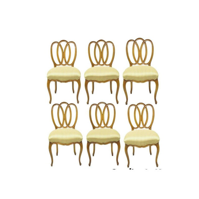 1950s Vintage French Provincial Triple Oval Pretzel Back Walnut Dining Chairs Set Of 6 Chairish