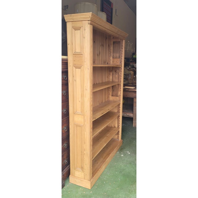 2000 - 2009 Large Vintage Knotty Pine Bookcase For Sale - Image 5 of 7