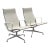 Pair of Eames Aluminum Group Outdoor Swivel Lounge Chair With Arms by Herman Miller For Sale