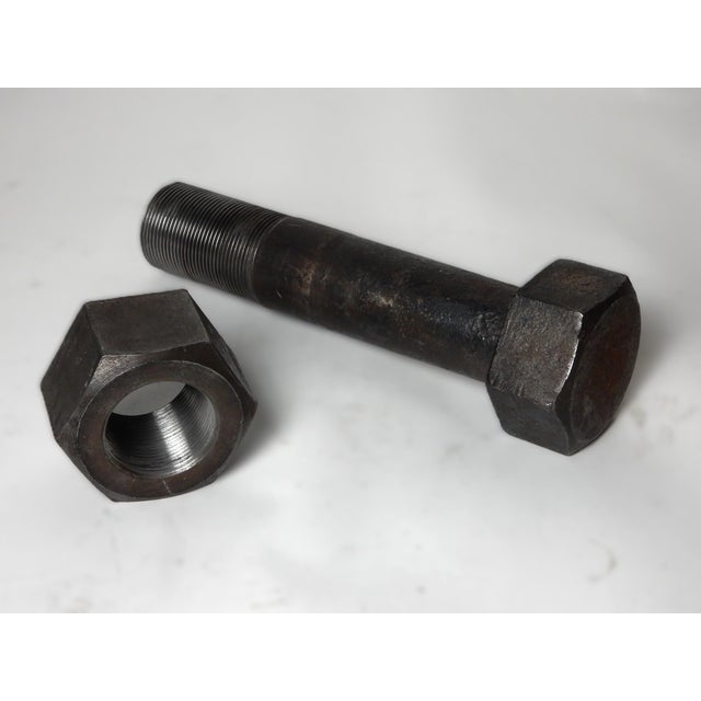 Architectural Nut & Bolt Sculpture Industrial Bauhaus Iron Art For Sale - Image 4 of 6