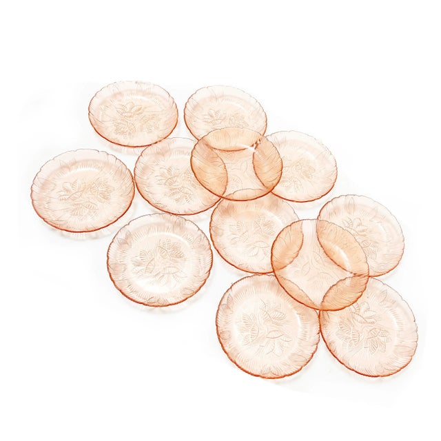 Mid-Century Modern Vintage Arcoroc Canterbury Pink French Floral Coupe Soup Bowls - 12 Pieces For Sale - Image 3 of 4