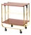 Vintage Folding Bar Cart in Brass and Faux Burl Wood, 1970s For Sale