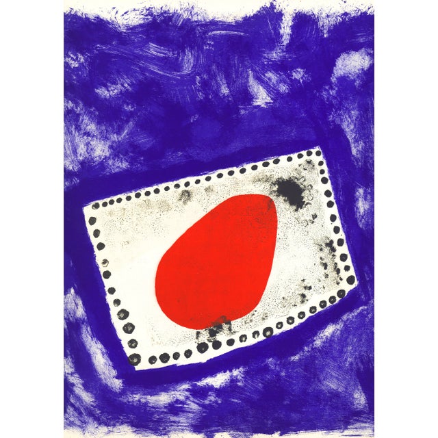 Original lithograph "Nocturne" (Nocturnal) published in Derriere Le Miroir to celebrate the 60th birthday of Joan Miró....