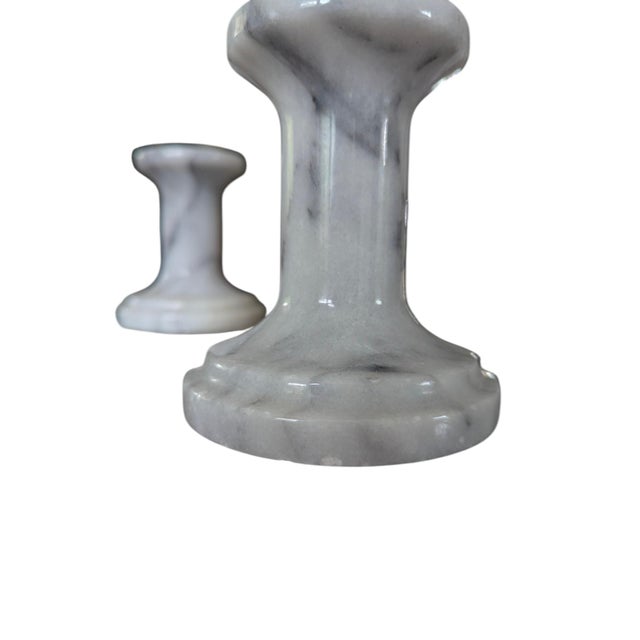 Vintage Marble Candle Holders- A Pair For Sale - Image 16 of 16