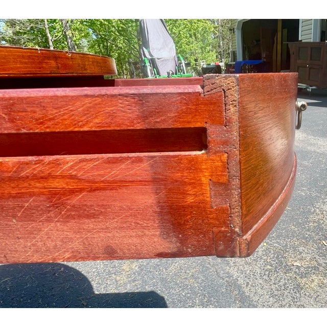 1950s Mersman 7494 Vintage Drum Pedestal Table For Sale - Image 9 of 16
