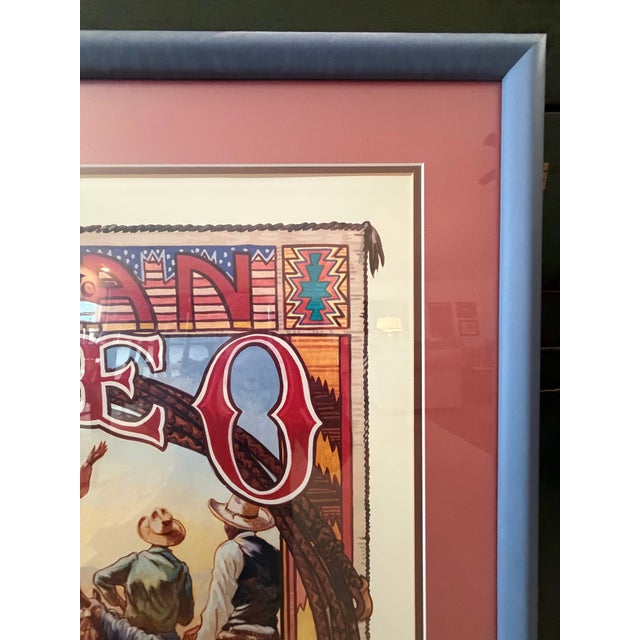 Chestnut Rare 1989 "Indian Rodeo" Poster Signed by Artist Buckeye Blake in 1994 For Sale - Image 8 of 10