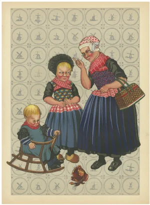 Gratiane de Gardilanne and Elizabeth Whitney Moffatt, Gelderland Costumes from Nunspeet and Hierden in Holland, 1932, Print