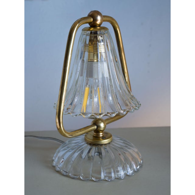 Mid-Century Murano Glass Bedside Lamps from Barovier & Toso, 1950s, Set of 2 For Sale - Image 10 of 13
