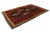 Brick Red Vintage Shiraz Wool Rug – Hand-Knotted Tribal Medallion Accent Rug in Deep Crimson & Midnight Navy For Sale - Image 8 of 9