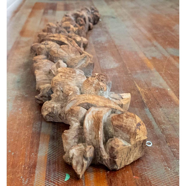 17th or 18th C. Carved Wood Decorative Swag in Baroque Style, Continental European For Sale - Image 13 of 18