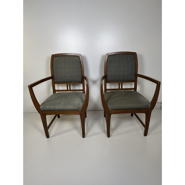 19th Century Art Nouveau Armchairs, 1890s, Set of 2 For Sale - Image 5 of 9