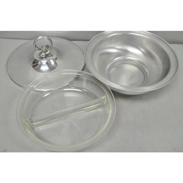 Vintage Bw Buenilum Silver Plated Aluminum Art Nouveau Covered Serving Dish For Sale - Image 12 of 18