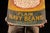 1940s 1940s Heavy Painted Steel Red Gold Advertising Sign - Navy Beans For Sale - Image 5 of 6