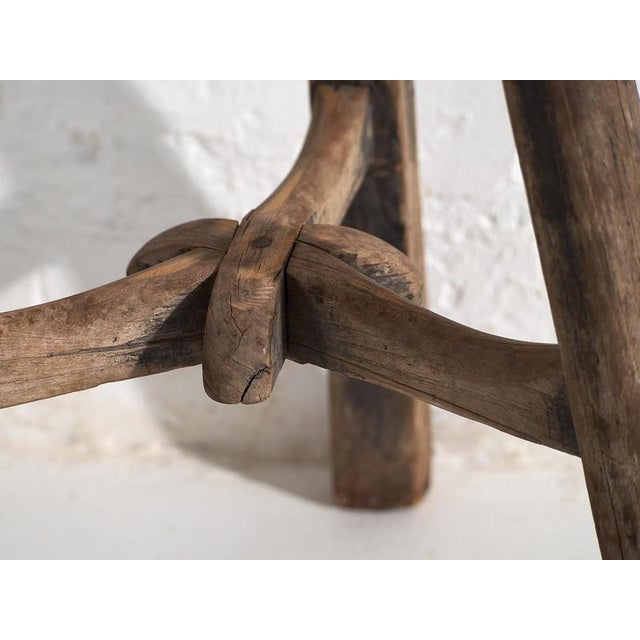 Vintage Primitive Stool, 1920 For Sale - Image 4 of 9