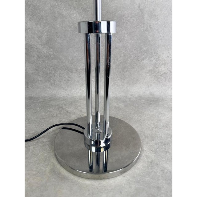 Gold Space Age Chrome Mushroom Table Lamp, 1970s For Sale - Image 8 of 10