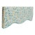 Custom Upholstered Window Valance – Lee Jofa Embroidered Linen Fabric – Serpentine Edge – 46.5" For Sale