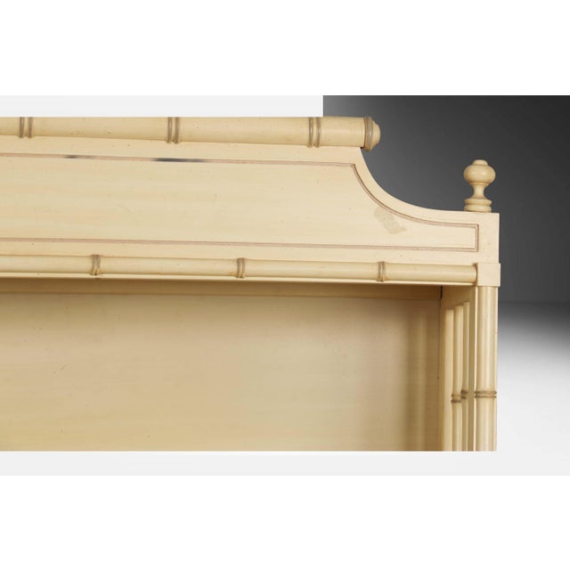 Hollywood Regency Vintage Henry Link Faux Bamboo Desk Hutch For Sale - Image 11 of 13