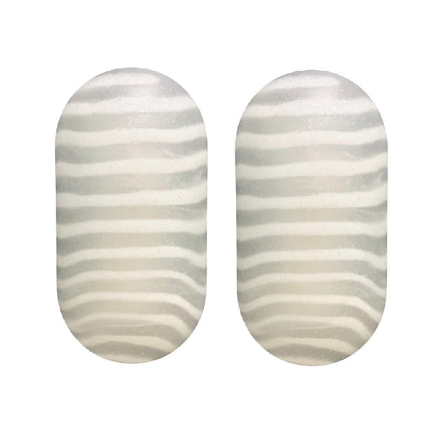 Modernist Striped Glass Wall Lamps from Peill & Putzler, Germany, 1970s, Set of 2 For Sale - Image 11 of 11