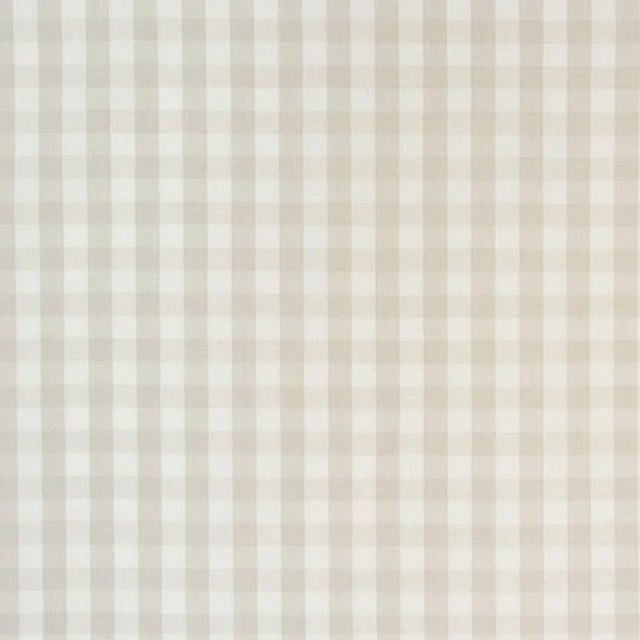Contemporary Schumacher Elton Cotton Check Fabric in Natural For Sale - Image 3 of 3