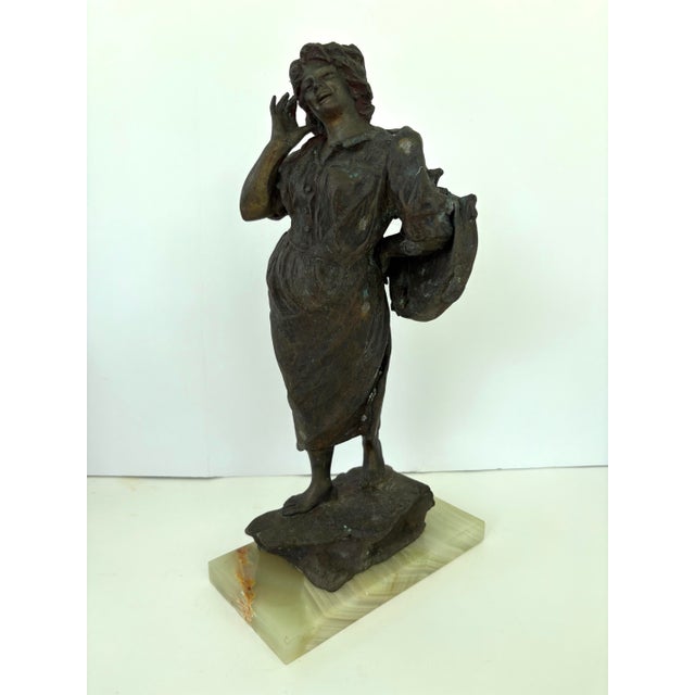 This expressive figurative sculpture is “La Tamborella” (1907) by Italian sculptor Gabriele Parente, a refined example of...