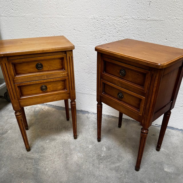 Louis XVI Style Bedside Tables, 1950s, Set of 2 For Sale - Image 14 of 15