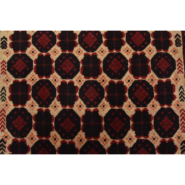 Beige Baloch Rug 2’11” X 5’2” Beige Wool Vintage Tribal Hand-Knotted Oriental Carpet For Sale - Image 8 of 12
