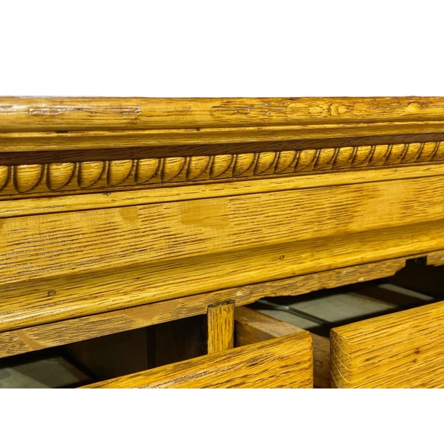 Antique Oak 12 Drawer File Cabinet Rockwell & Rupel of Chicago For Sale In Boston - Image 6 of 12
